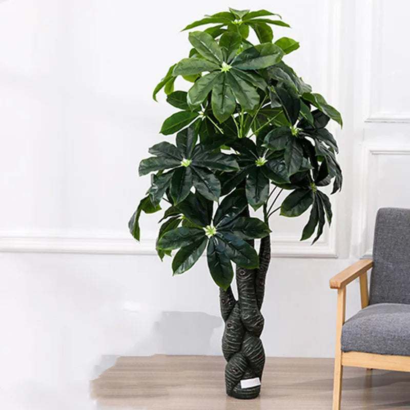 Kunstpflanze - Money Tree Kunstpflanze XXL / 130cm-150cm - Studio Verde im Wohnzimmer mit modernen Möbeln