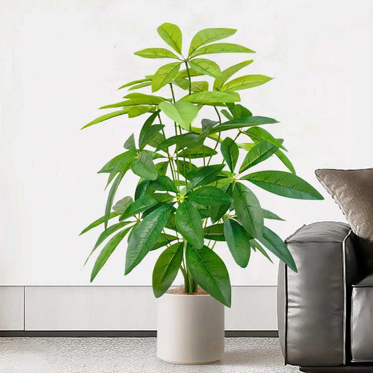 Kunstpflanze - Money Tree Kunstpflanze XXL / 130cm-150cm - Studio Verde in einem modernen Wohnzimmer