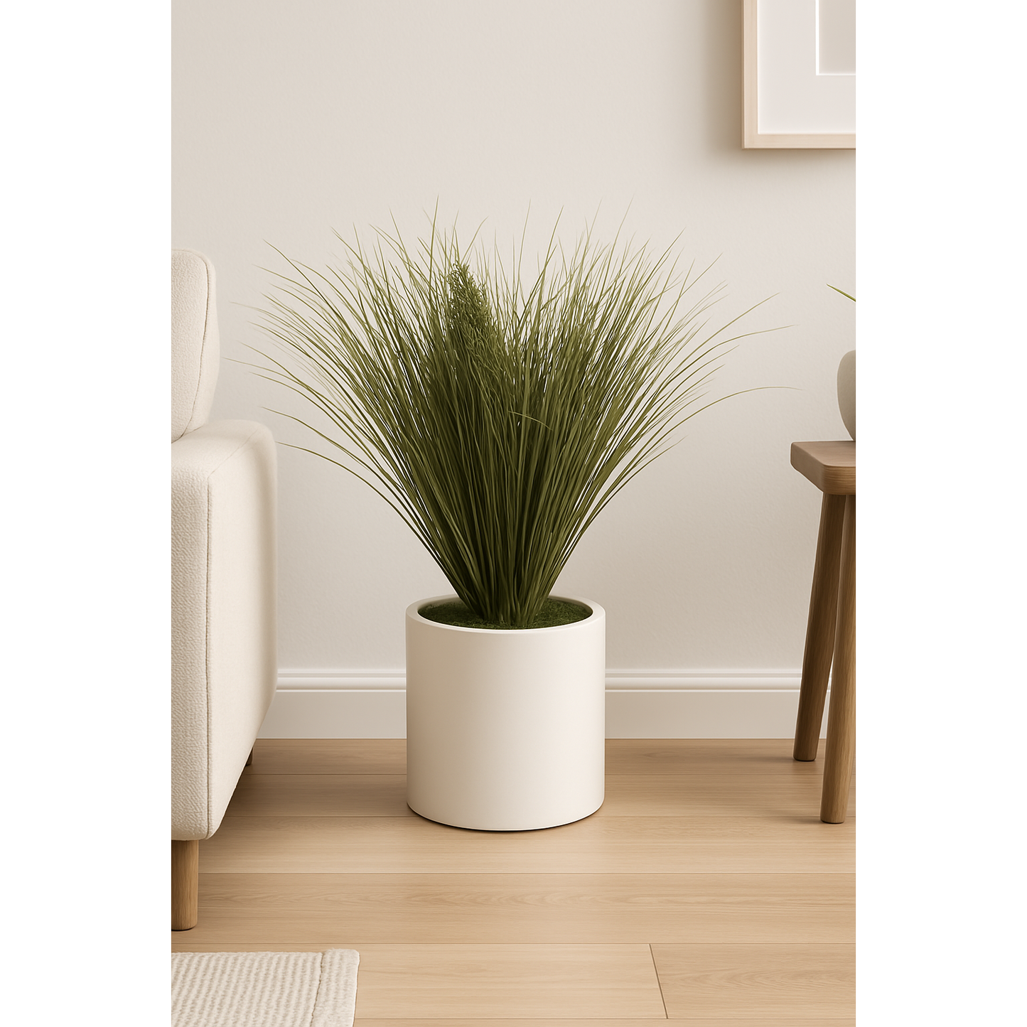 Kunstpflanze - Grass Tree Kunstpflanze XXL - Studio Verde in modernem weißen Topf, ideal für skandinavisches Wohndesign.