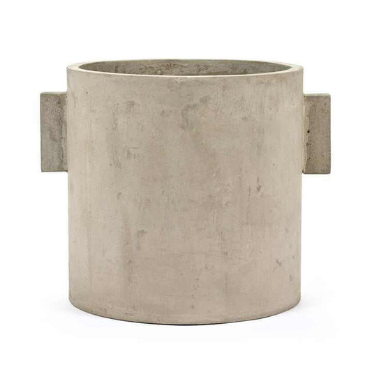 Blumentopf für Kunstpflanze XXL aus Beton mit minimalistischer Design-Ästhetik für moderne Deko-Pflanzen.