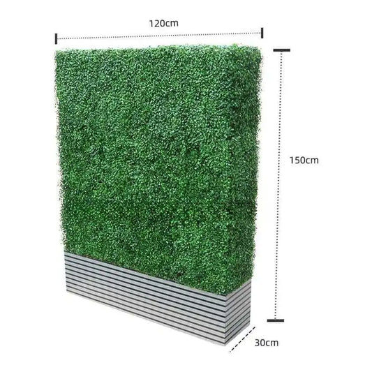 Künstliche Boxwood Edge Hecke 150x120x30cm für stilvolle Begrenzung und natürliche Eleganz
