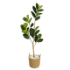Kunstpflanze - Fikus Tree Kunstpflanze XXL - Studio Verde in einem Topf mit Steinen, pflegeleichte Kunstpflanzen für modernes Wohnen.