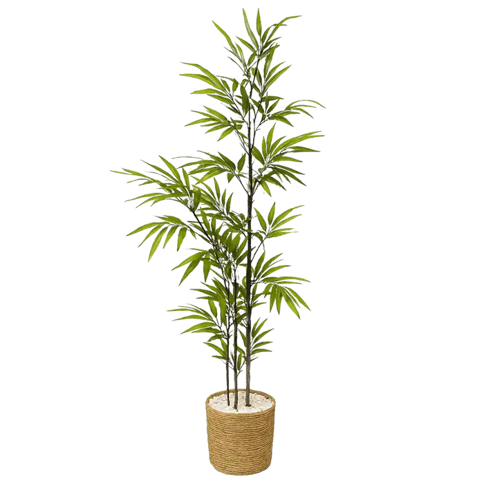 Künstlicher 160cm Bamboo Kunstpflanze im Wohnzimmer für natürliche Eleganz und pflegeleichte Frische