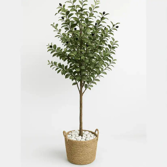 Oliven Baum XXL künstlich 60-180cm mediterraner Bestseller mit realistischen Blättern und Oliven