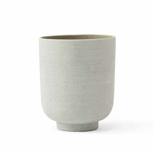 Blumentopf für Kunstpflanze XXL aus grauem, modernem Material, perfekt für kunstpflanzen und dekoration.